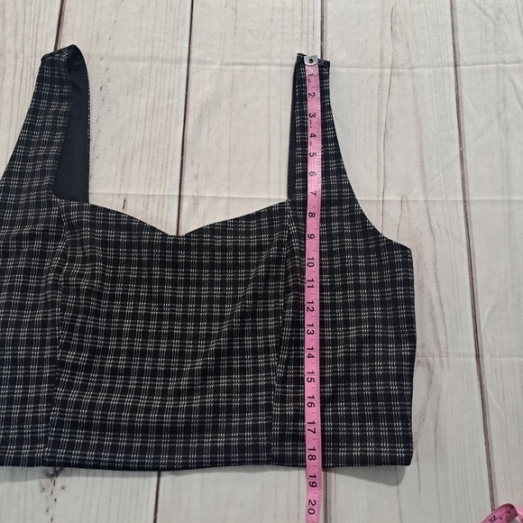 3 FOR 12 SALE Forever 21 2X Plaid Bra Crop Top Tank - Picture 6 of 12
